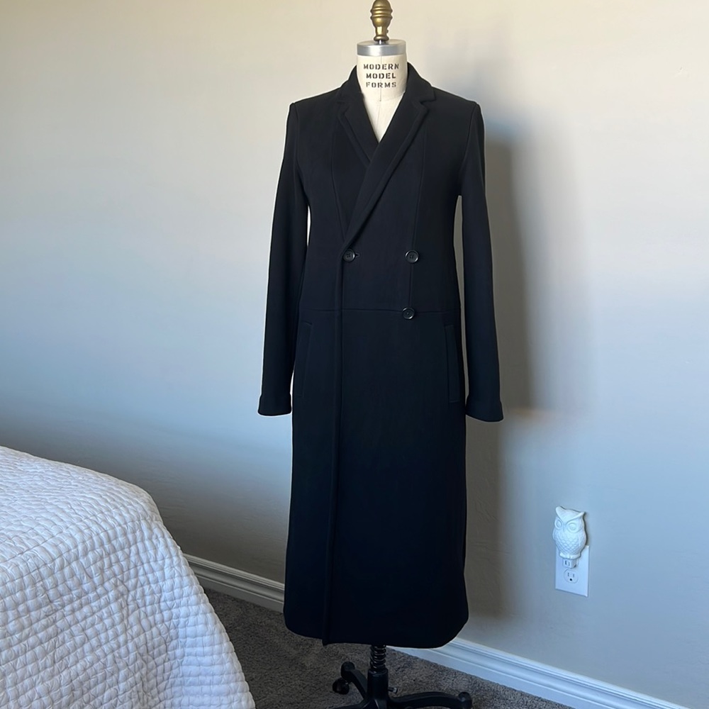 James Perse long Cotton black Coat